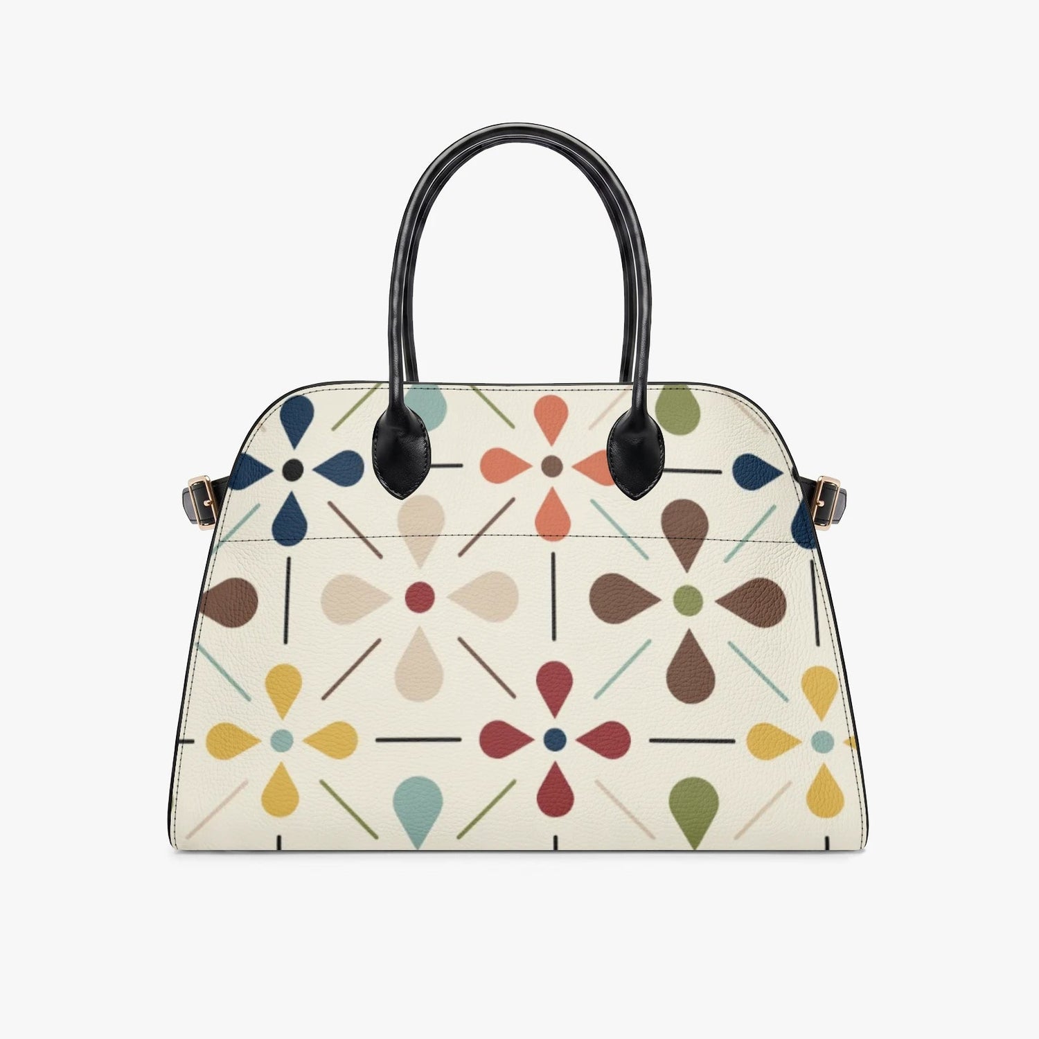 Kate McEnroe New York Scandinavian Danish Modern Floral Satchel Handbag, Retro MCM PurseHandbags3s6loekn_001