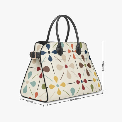 Kate McEnroe New York Scandinavian Danish Modern Floral Satchel Handbag, Retro MCM PurseHandbags3s6loekn_001