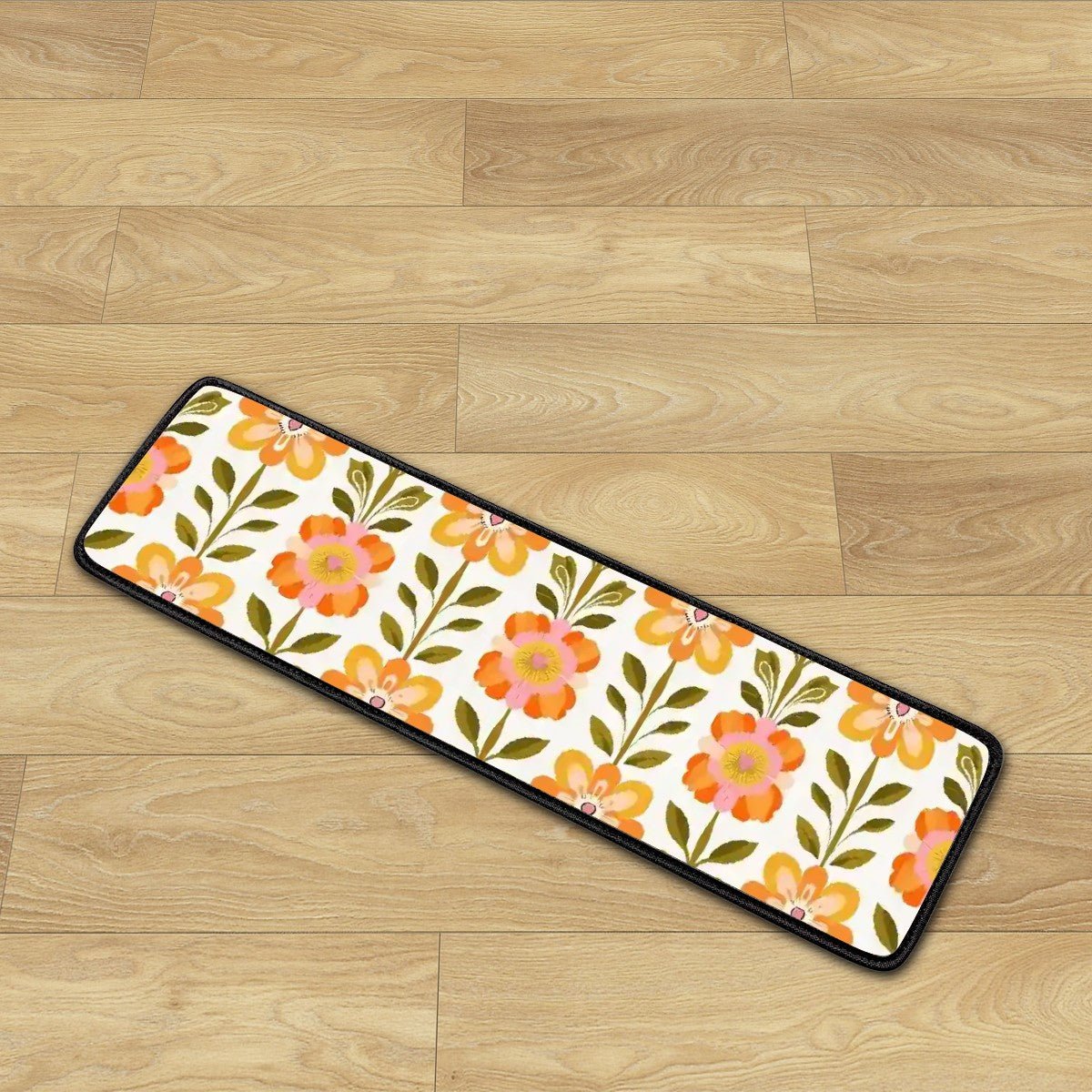 Kate McEnroe New York Scandinavian Danish Modern Floral Stair Treads, Retro Mid Century Stair RugsStair Treads9twGTZAHOr