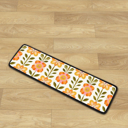 Kate McEnroe New York Scandinavian Danish Modern Floral Stair Treads, Retro Mid Century Stair RugsStair Treads9twGTZAHOr