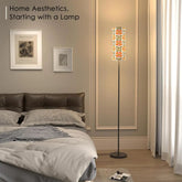 Kate McEnroe New York Scandinavian Danish Modern Floral Tall Floor Lamp, Mid Century Slim Retro LightTall Floor LampsNUButY8cij