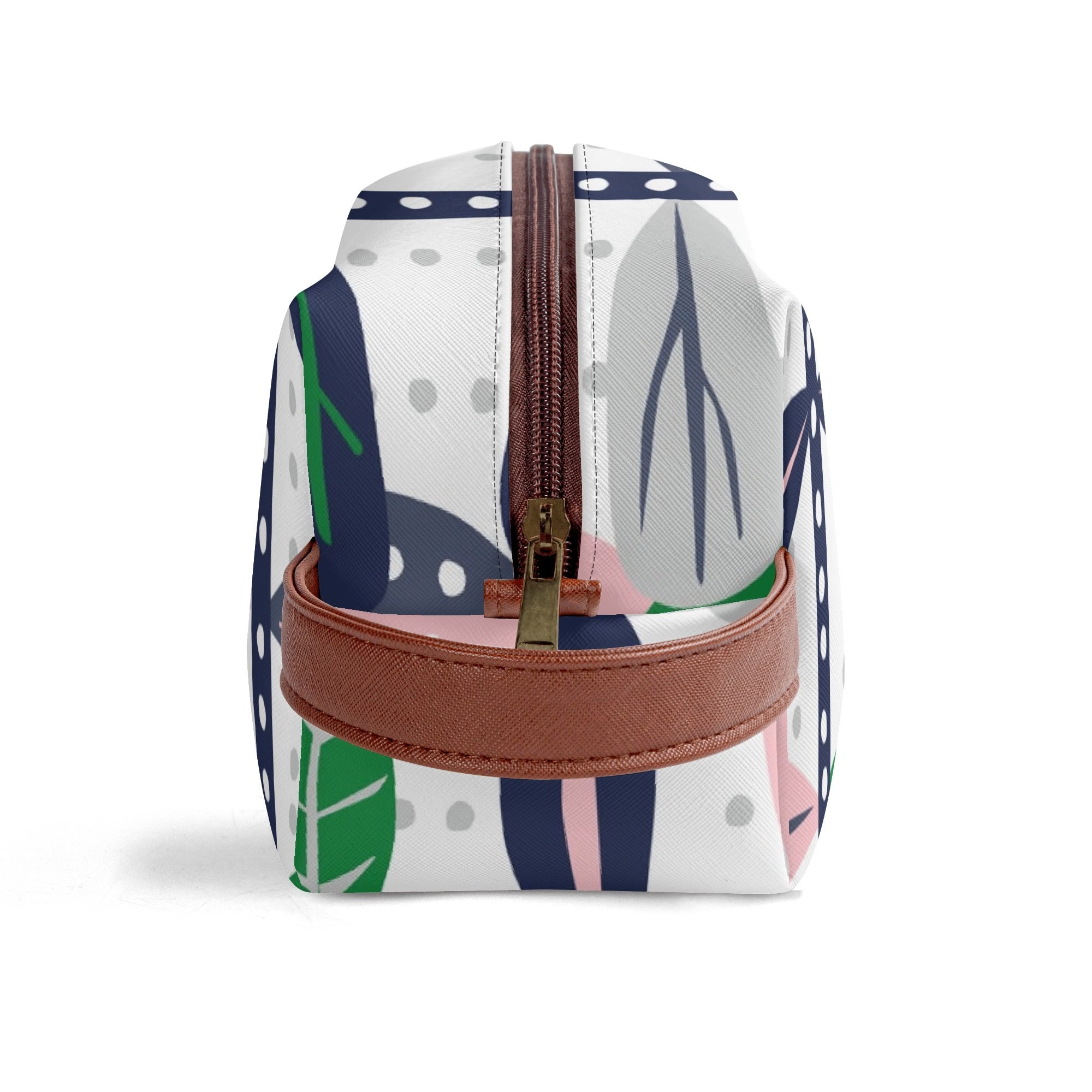 Kate McEnroe New York Scandinavian Danish Modern Floral Toiletry Bag, Mid Century Minimalist Travel Case, Retro MCM Cosmetic BagCosmetic &amp; Toiletry BagsNM6432LW - 1
