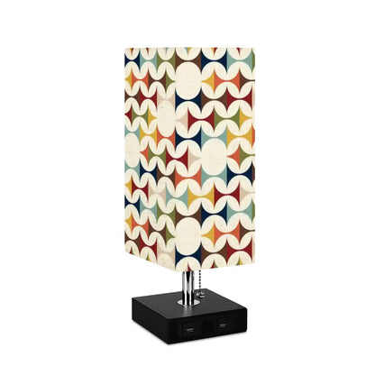 Kate McEnroe New York Scandinavian Danish Modern Geometric Retro MCM Table Lamp with USBTable Lampsl4NxUC9fjN