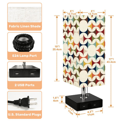 Kate McEnroe New York Scandinavian Danish Modern Geometric Retro MCM Table Lamp with USBTable Lampsl4NxUC9fjN