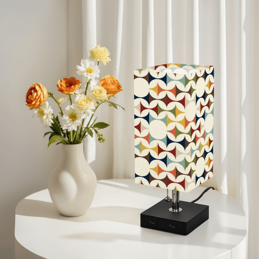 Kate McEnroe New York Scandinavian Danish Modern Geometric Retro MCM Table Lamp with USBTable Lampsl4NxUC9fjN