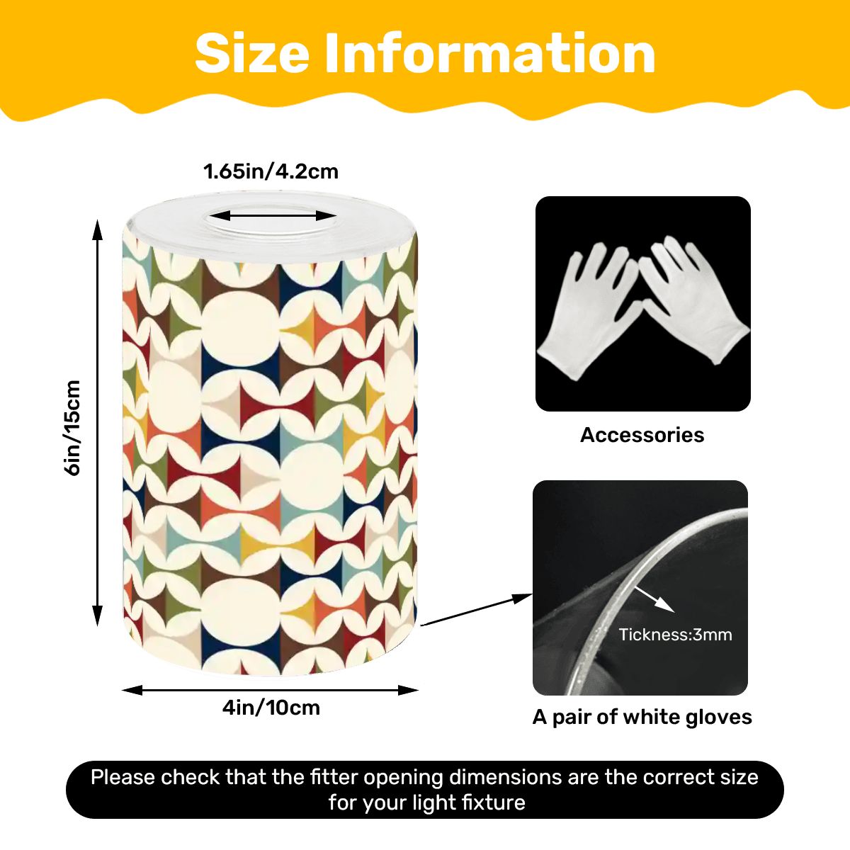 Kate McEnroe New York Scandinavian Danish Modern Glass Lamp Shade, Mid Century Geometric Light CoverLamp Shadesq5nfAy3Vtz