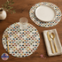 Kate McEnroe New York Scandinavian Danish Modern Round Placemats, Retro Geometric Table Mats Set of 4PlacematsNRQ4XQ1Y-1