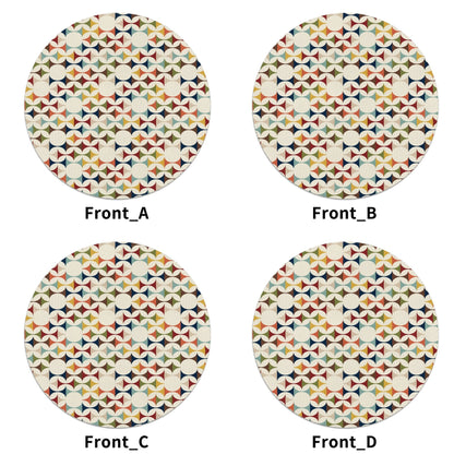 Kate McEnroe New York Scandinavian Danish Modern Round Placemats, Retro Geometric Table Mats Set of 4PlacematsNRQ4XQ1Y-1