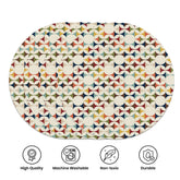 Kate McEnroe New York Scandinavian Danish Modern Round Placemats, Retro Geometric Table Mats Set of 4PlacematsNRQ4XQ1Y-1