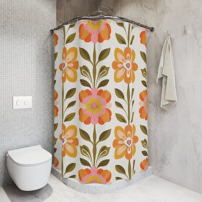 Kate McEnroe New York Scandinavian Floral Danish Modern Shower Curtain, Mid Century Modern Bathroom DecorShower Curtains19467862052776643502