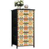 Kate McEnroe New York Scandinavian Floral Dresser, Danish Modern 4 Drawer Chest, Mid Mod StyleDressers6D0H5KTJHm