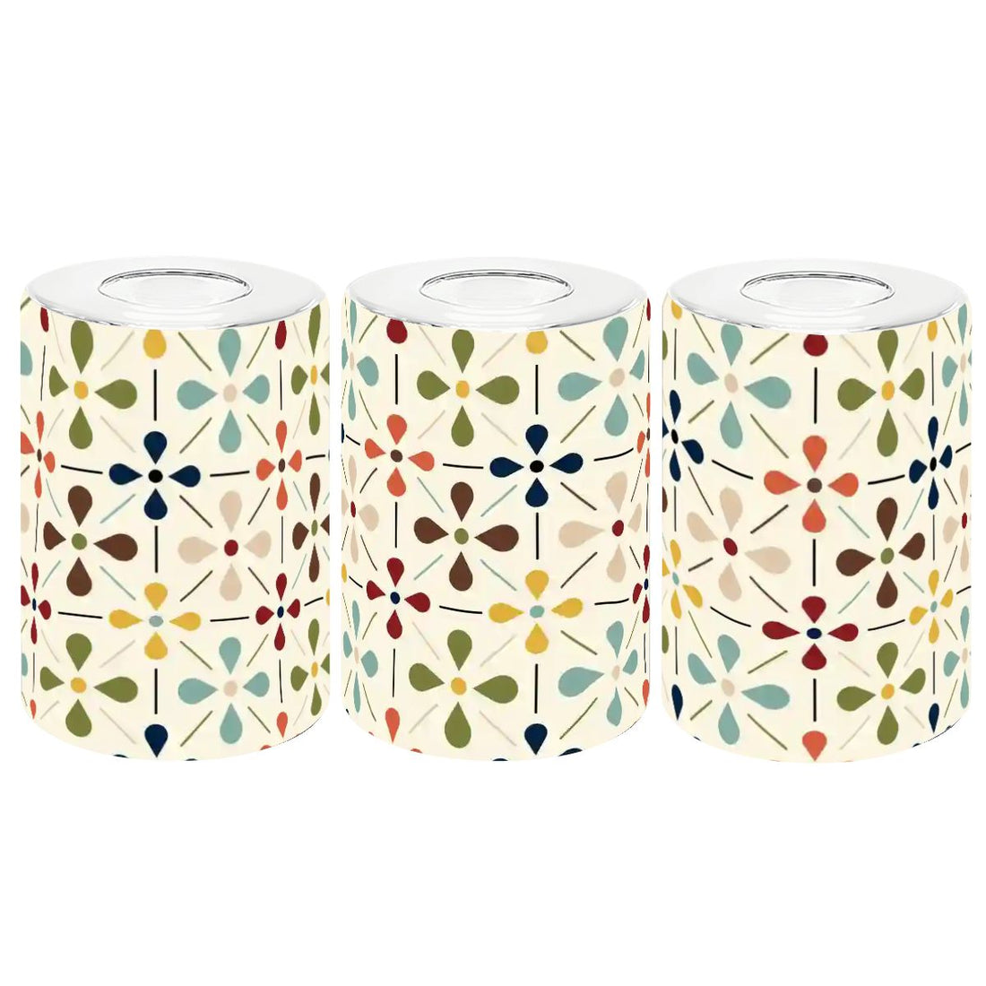 Kate McEnroe New York Scandinavian Floral Glass Lamp Shade, Danish Mid Century Modern Cylinder Light CoverLamp Shadesyz1lUpjnot