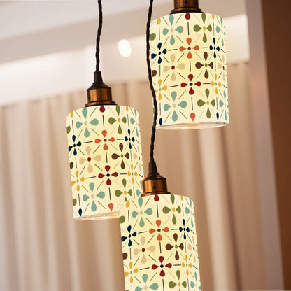 Kate McEnroe New York Scandinavian Floral Glass Lamp Shade, Danish Mid Century Modern Cylinder Light CoverLamp Shadesyz1lUpjnot