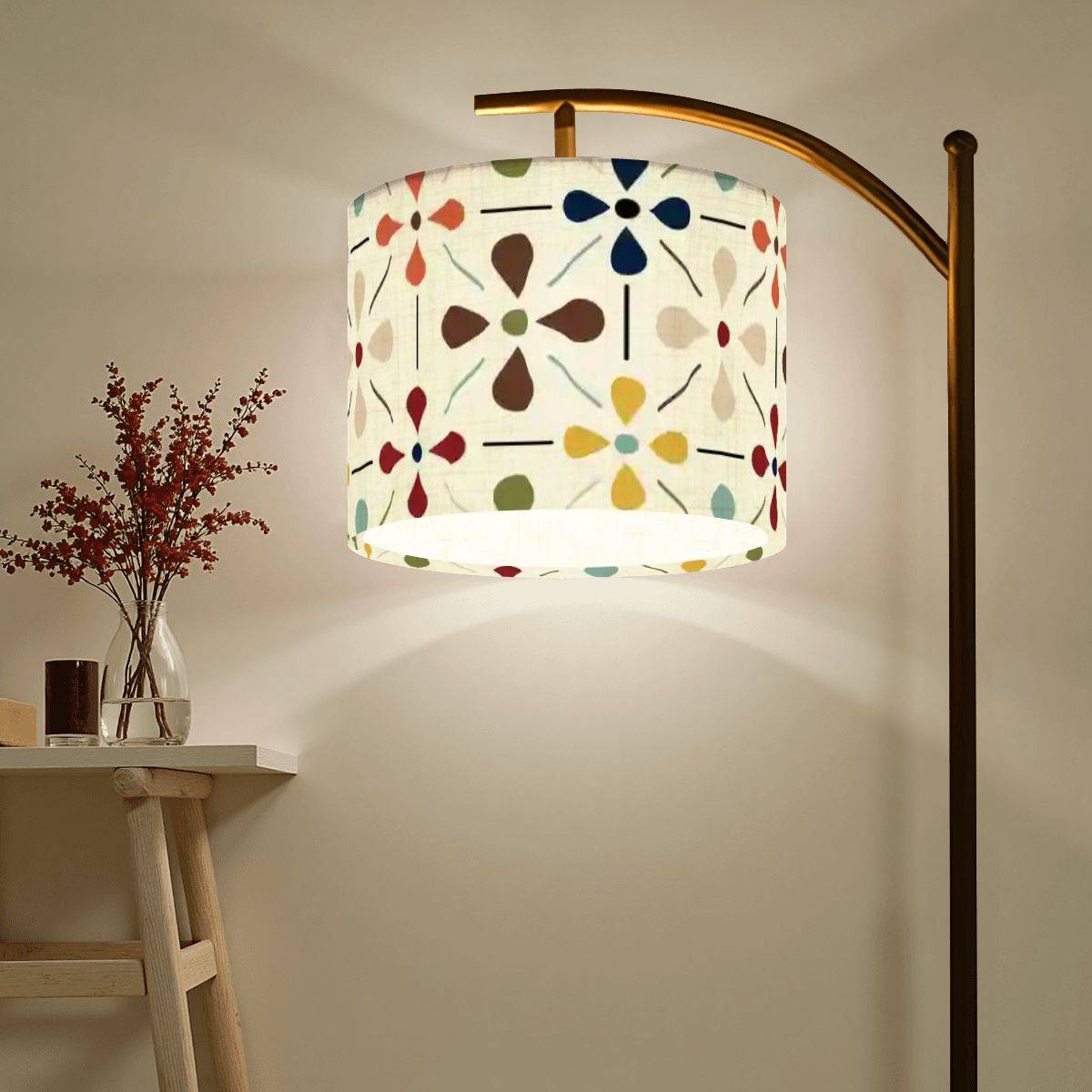 Kate McEnroe New York Scandinavian Floral Mid Century Modern Retro Lamp ShadeLamp ShadescBusSCR6JJ