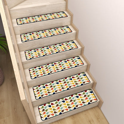 Kate McEnroe New York Scandinavian Floral Stair Treads, Mid Century Modern Retro Non Slip MatStair Treadsuu2ZvREZsr