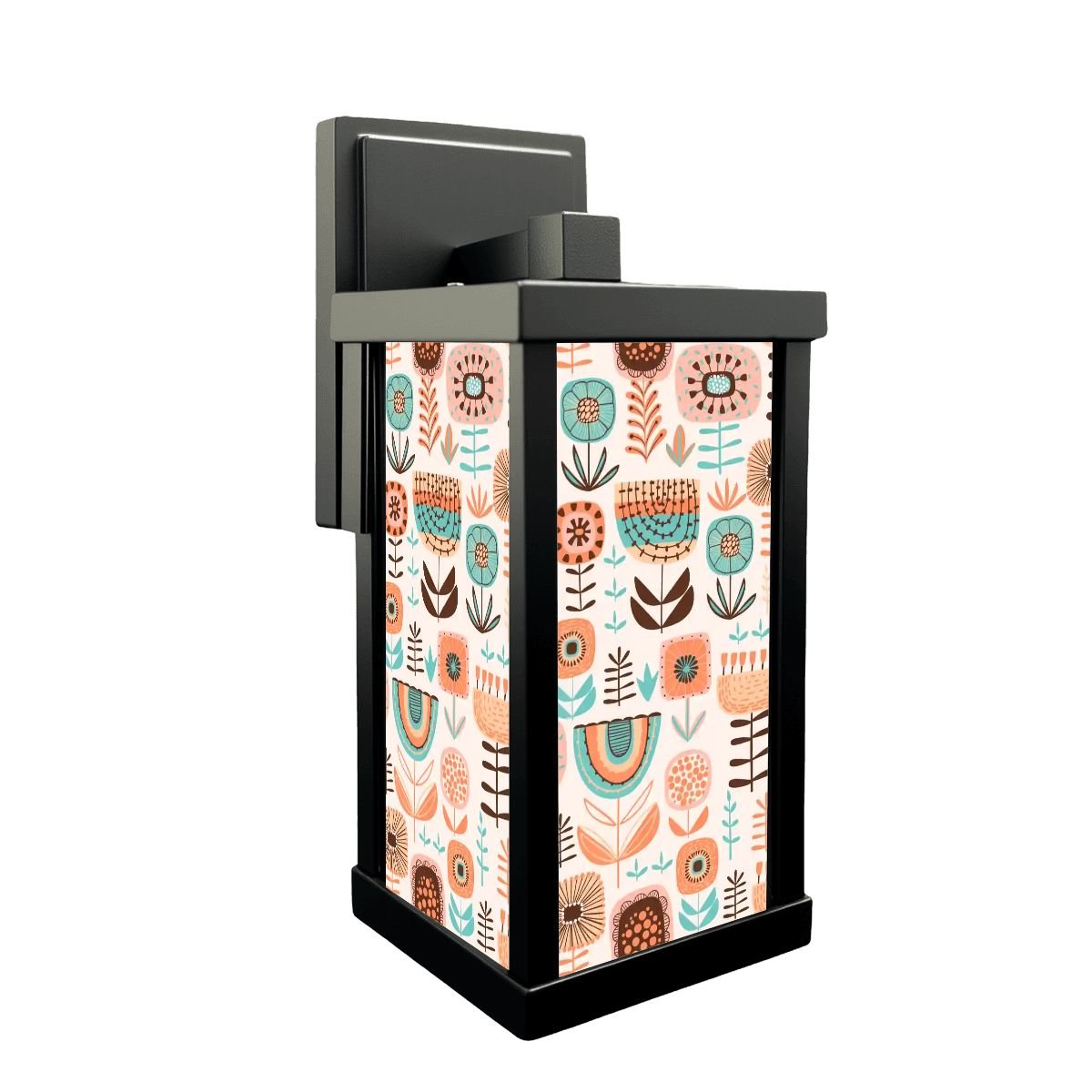Kate McEnroe New York Scandinavian Floral Wall Sconce, Mid Century Modern Retro Porch Light, Nordic Outdoor Accent LampOutdoor Wall LightsH4IuMWz96U