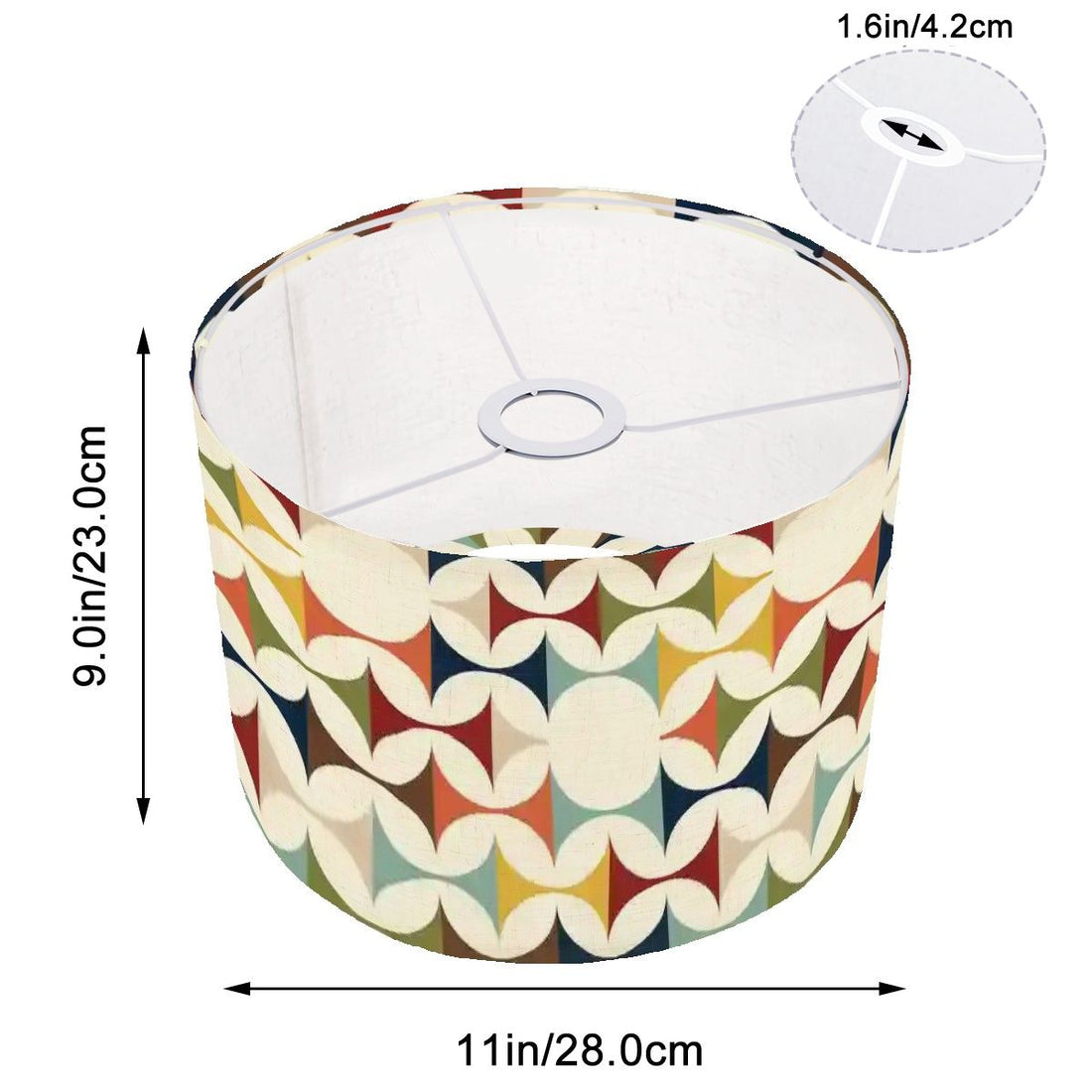 Kate McEnroe New York Scandinavian Geometric Arc Lamp Shade, Retro 60s Danish Modern, MCM Accent Accessory, Nordic Style Home DecorLamp ShadesCysMTUWV1p