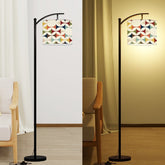 Kate McEnroe New York Scandinavian Geometric Arc Lamp Shade, Retro 60s Danish Modern, MCM Accent Accessory, Nordic Style Home DecorLamp ShadesCysMTUWV1p