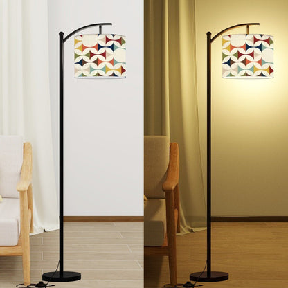 Kate McEnroe New York Scandinavian Geometric Arc Lamp Shade, Retro 60s Danish Modern, MCM Accent Accessory, Nordic Style Home DecorLamp ShadesCysMTUWV1p