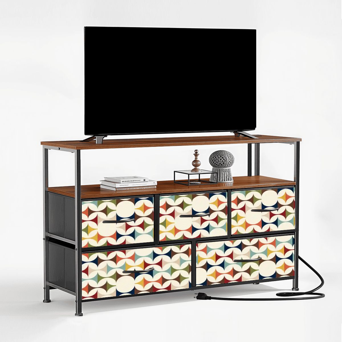 Kate McEnroe New York Scandinavian Geometric TV Stand Danish Modern Media Console StorageTV StandsqMeRkcSk1b