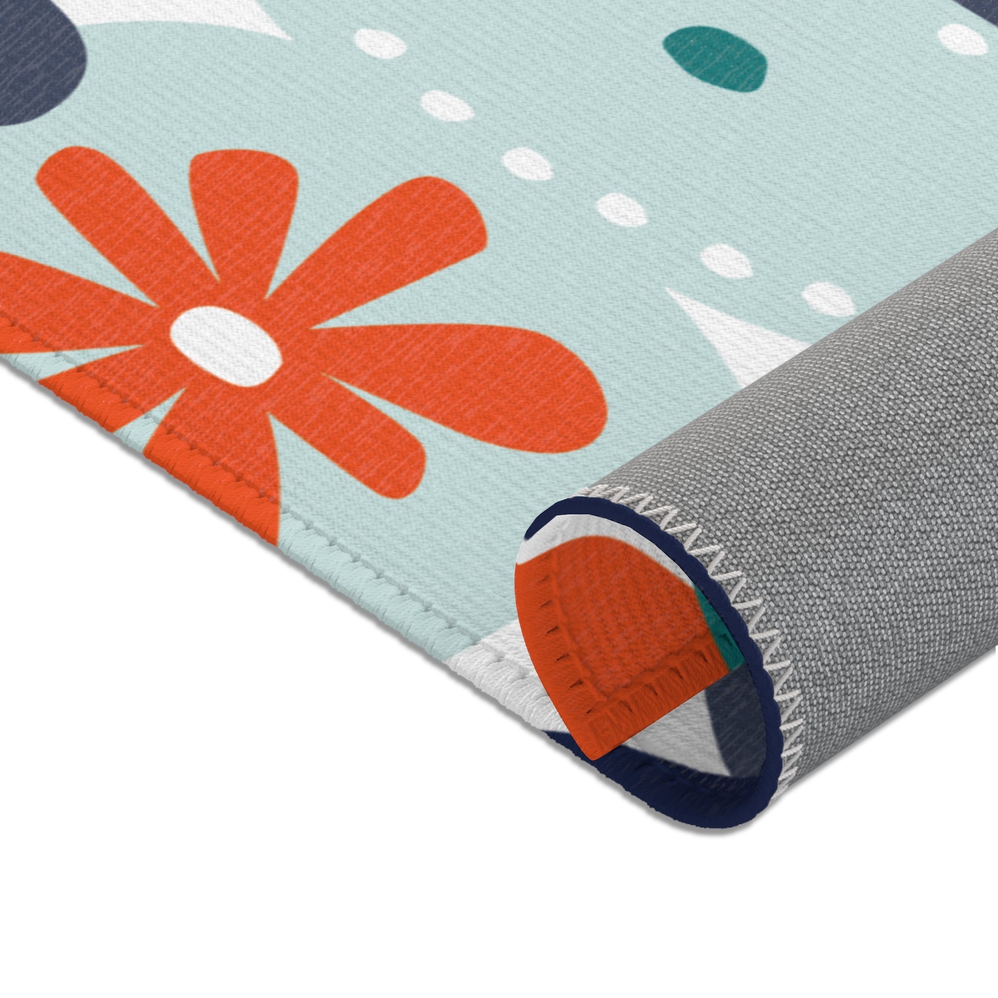 Kate McEnroe New York Scandinavian Hygge Mid Century Floral Area Rug, Danish Modern Retro Geometric CarpetRugs18645182595415721152