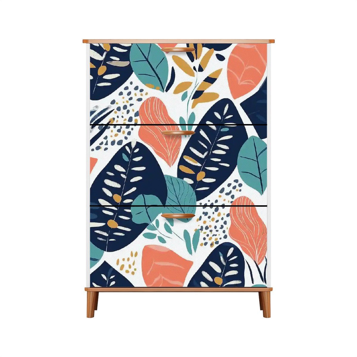 Kate McEnroe New York Scandinavian Leaf Shoe Cabinet, Retro Botanical Entry StorageShoe StoragepacZAhkGHN