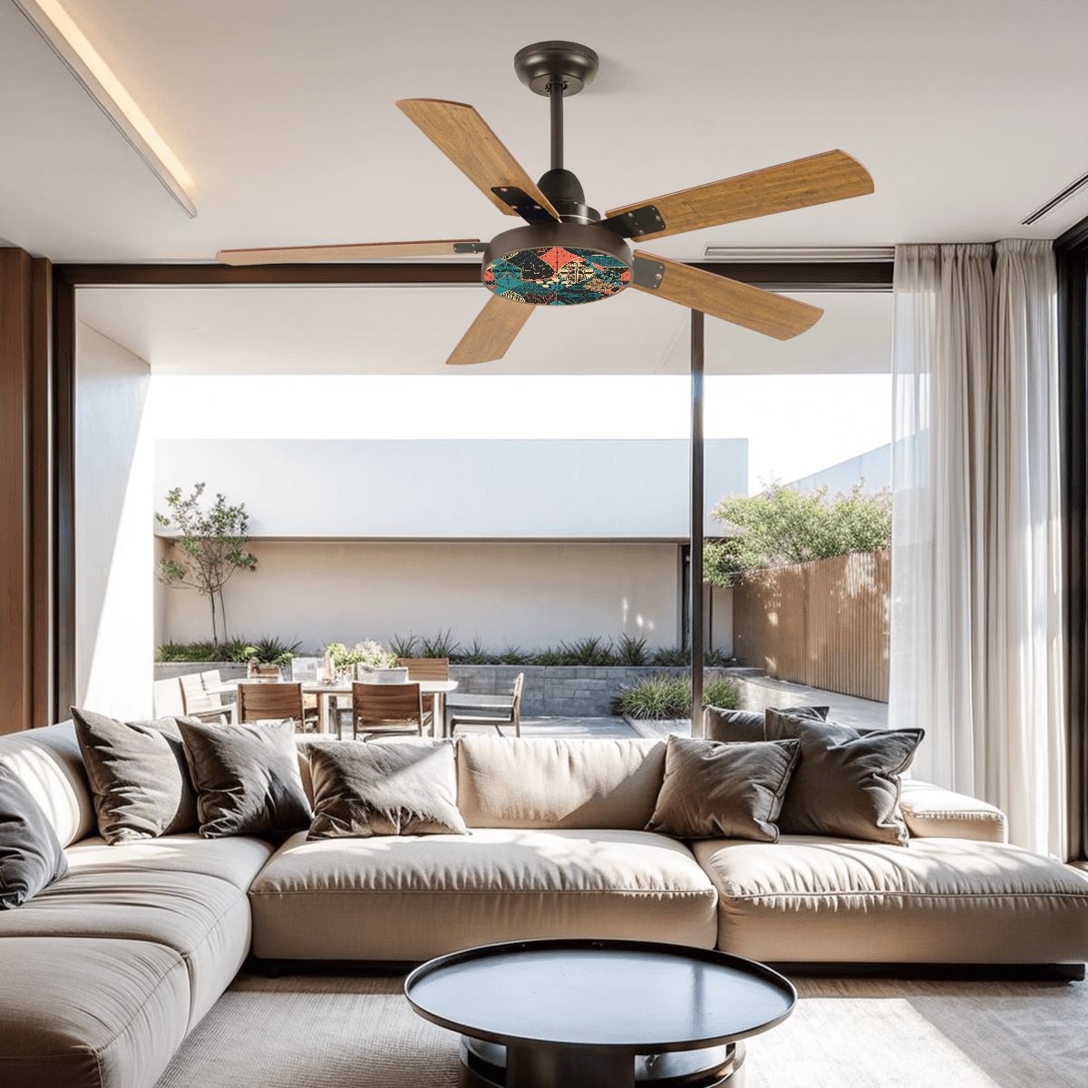 Kate McEnroe New York Scandinavian Mid Century Ceiling Fan, Retro Danish Modern Lighting FixtureCeiling Fans5sQRK8kvTm