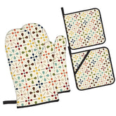 Kate McEnroe New York Scandinavian Mid Century Modern Floral Oven Mitts And Pot Holders SetOven Mitts & Pot Holder SetSieGXS3dnU