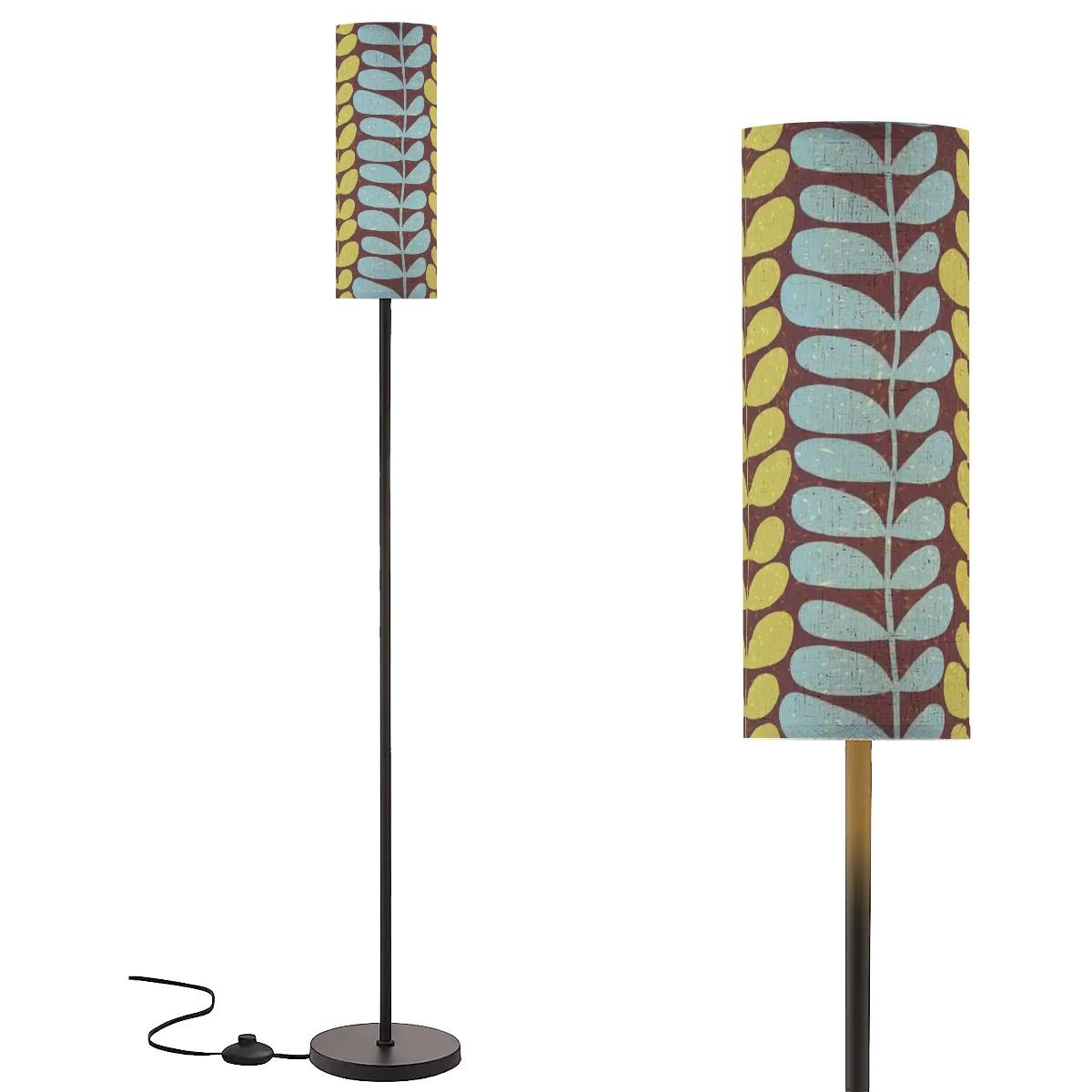 Kate McEnroe New York Scandinavian Mid Century Modern Floral Slim Floor LampTall Floor Lampso2OoxCQ91K