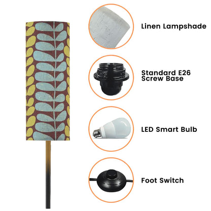 Kate McEnroe New York Scandinavian Mid Century Modern Floral Slim Floor LampTall Floor Lampso2OoxCQ91K