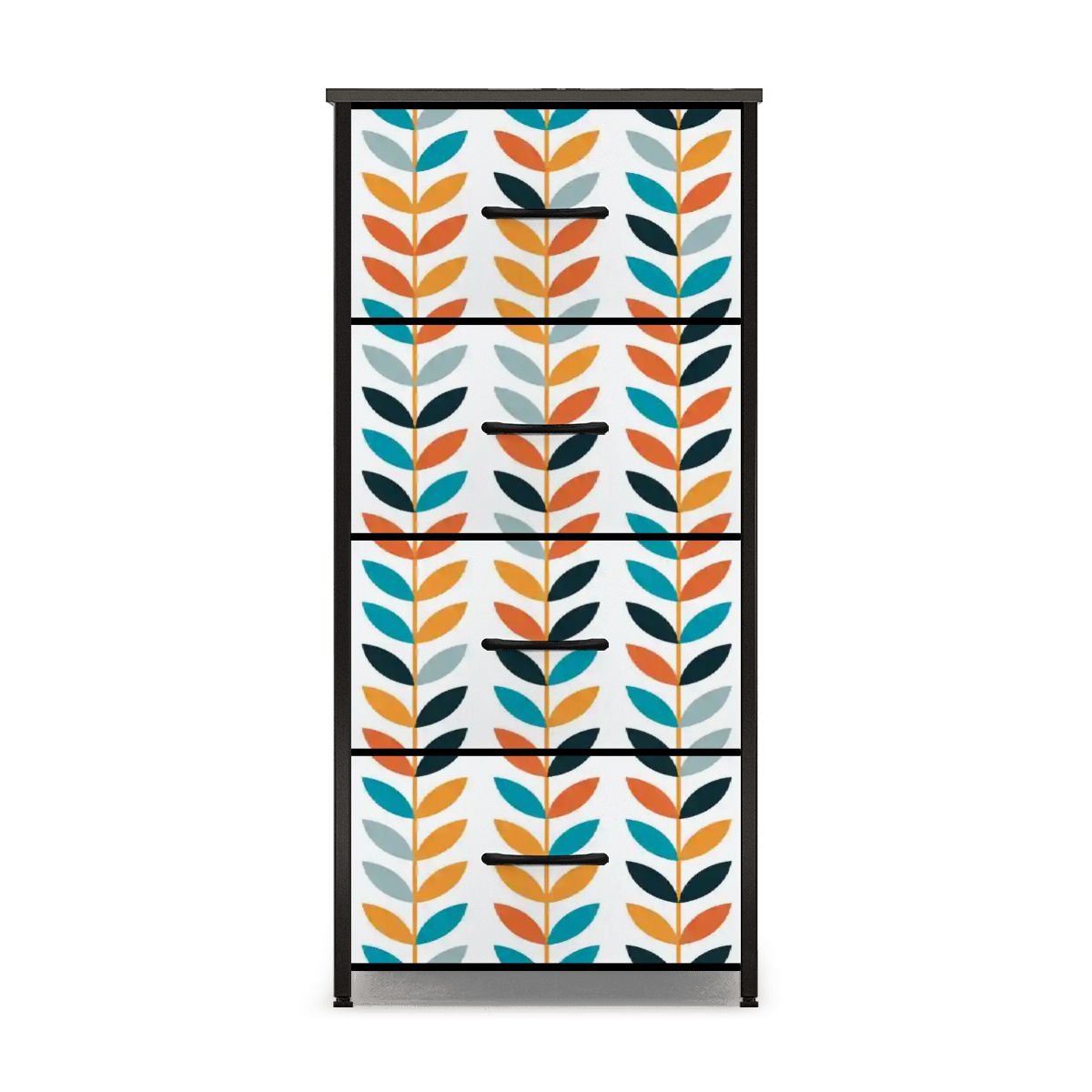 Kate McEnroe New York Scandinavian Mid Century Modern Geometric Floral 4 Drawer DresserDresserstm528D201Z