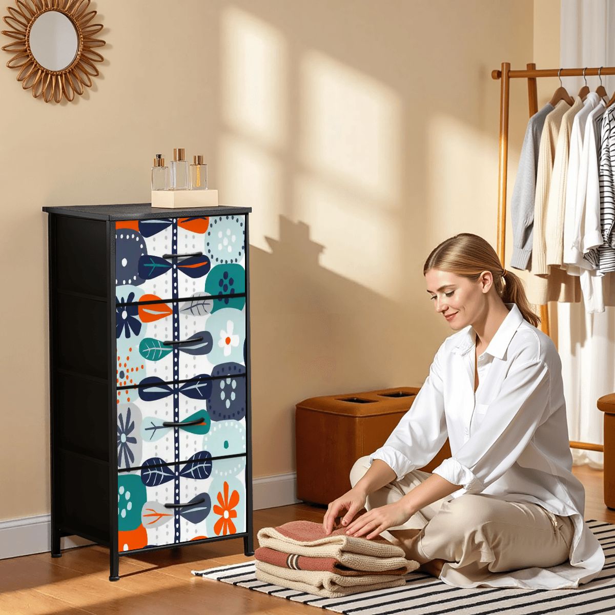 Kate McEnroe New York Scandinavian Mid Century Modern Nordic Floral DresserDressersaAfobvuZ1h