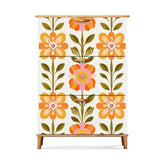 Kate McEnroe New York Scandinavian Mid Century Modern Shoe Cabinet, Danish Floral Mudroom Organizer, Retro MCM Entryway StorageShoe StorageQ48S6XcMzd