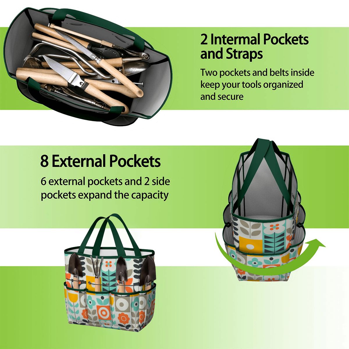 Kate McEnroe New York Scandinavian Mod Floral Mid Century Modern Garden Tool BagGarden Tool BagGUwZMXaOTP