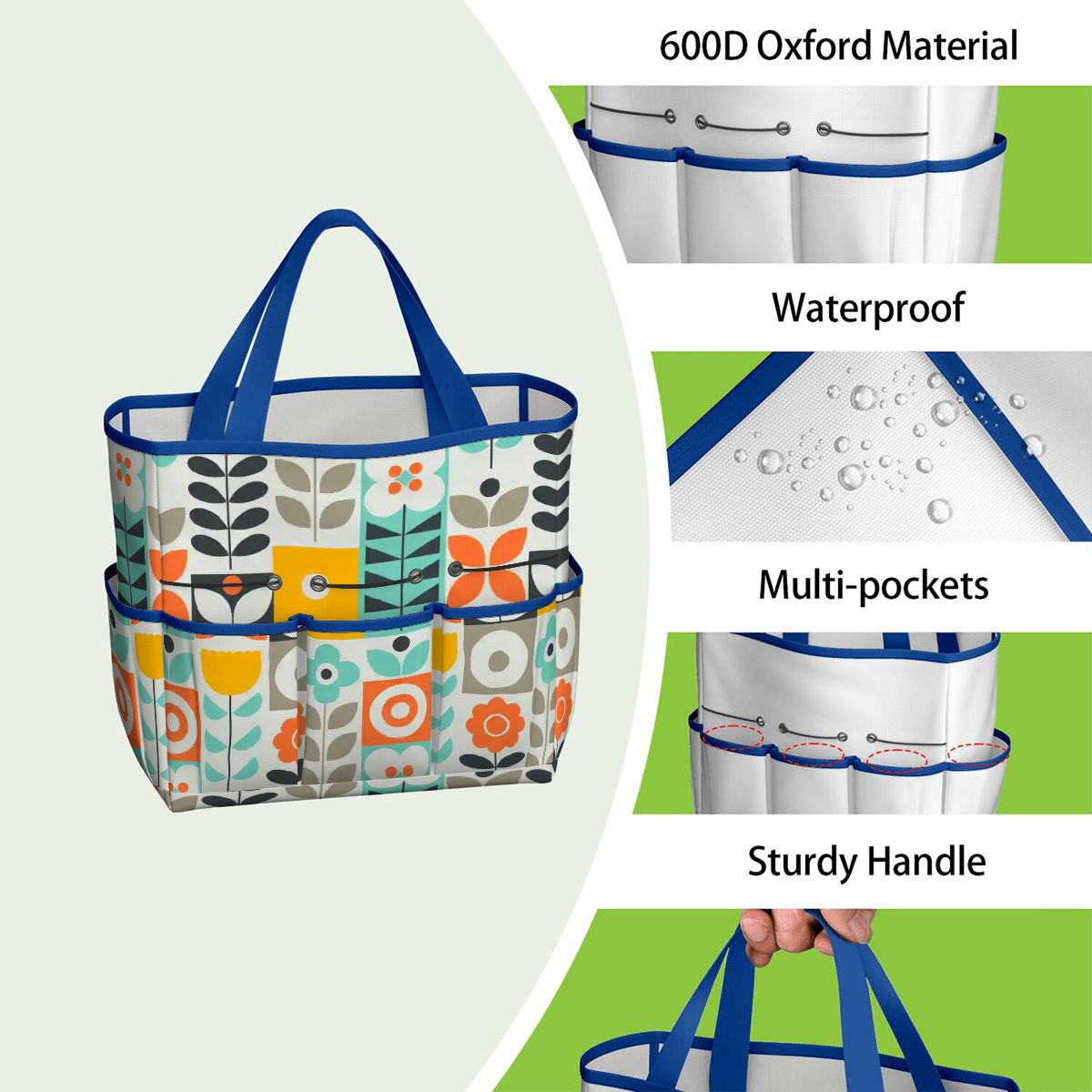 Kate McEnroe New York Scandinavian Mod Floral Mid Century Modern Garden Tool BagGarden Tool BagGUwZMXaOTP