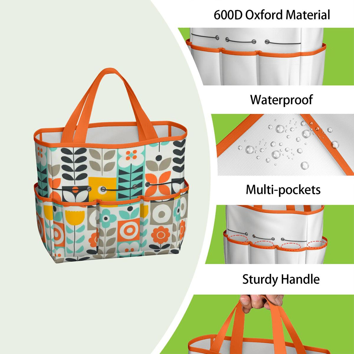 Kate McEnroe New York Scandinavian Mod Floral Mid Century Modern Garden Tool BagGarden Tool BagGUwZMXaOTP