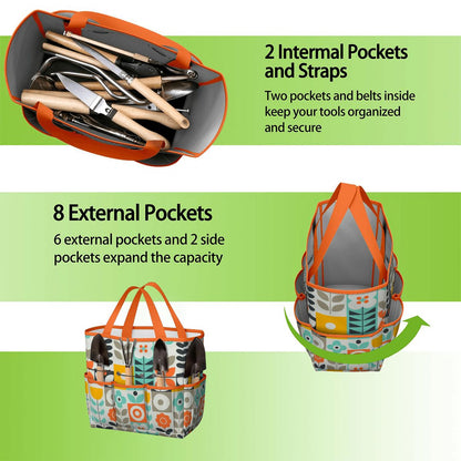 Kate McEnroe New York Scandinavian Mod Floral Mid Century Modern Garden Tool BagGarden Tool BagGUwZMXaOTP