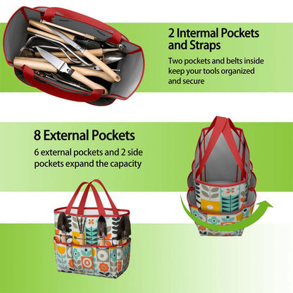Kate McEnroe New York Scandinavian Mod Floral Mid Century Modern Garden Tool BagGarden Tool BagGUwZMXaOTP
