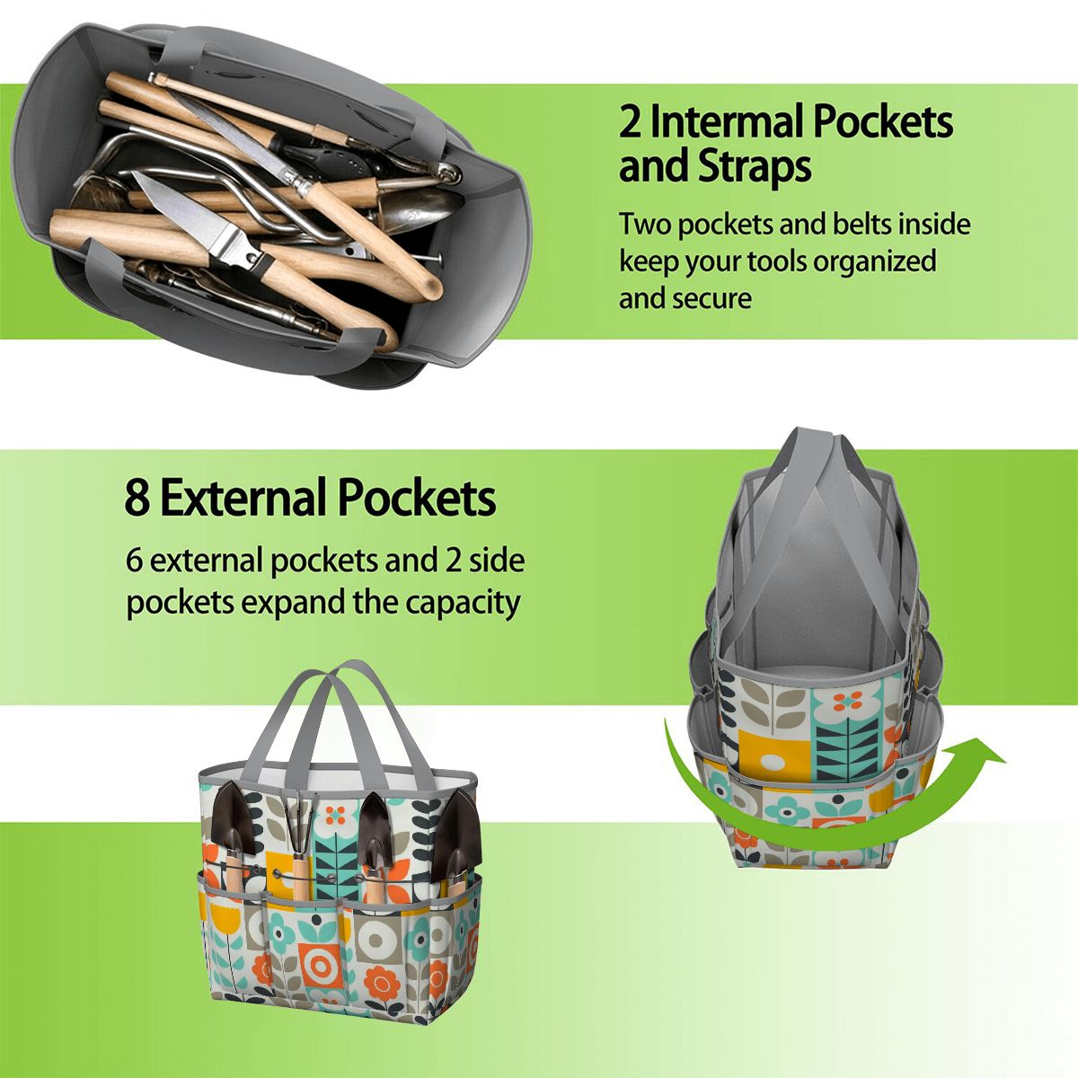 Kate McEnroe New York Scandinavian Mod Floral Mid Century Modern Garden Tool BagGarden Tool BagGUwZMXaOTP