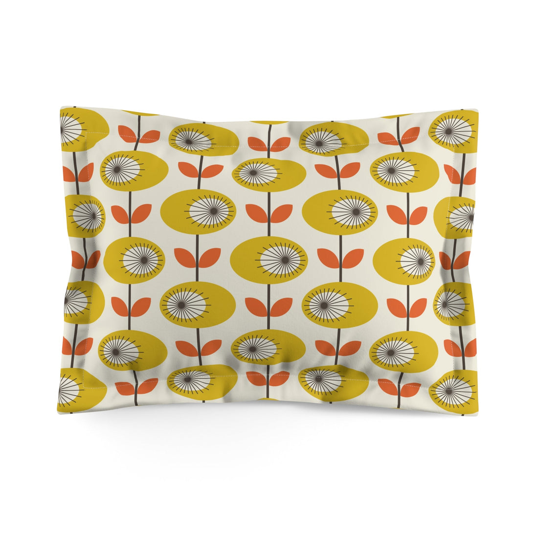 Kate McEnroe New York Scandinavian Mod Floral Pillow Sham, Danish Modern Retro BeddingPillow Shams14173864413908660058