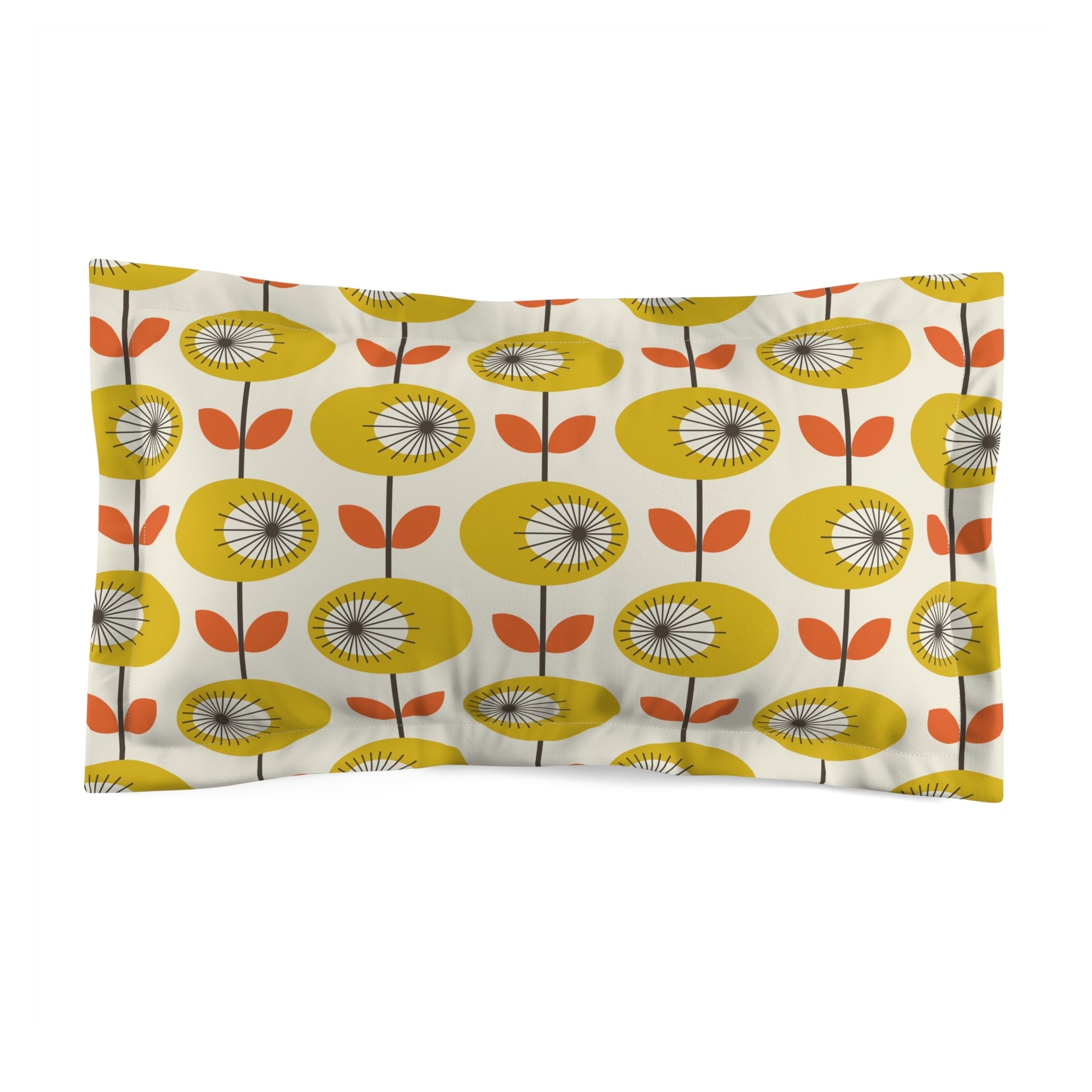 Kate McEnroe New York Scandinavian Mod Floral Pillow Sham, Danish Modern Retro BeddingPillow Shams26433810056712377800