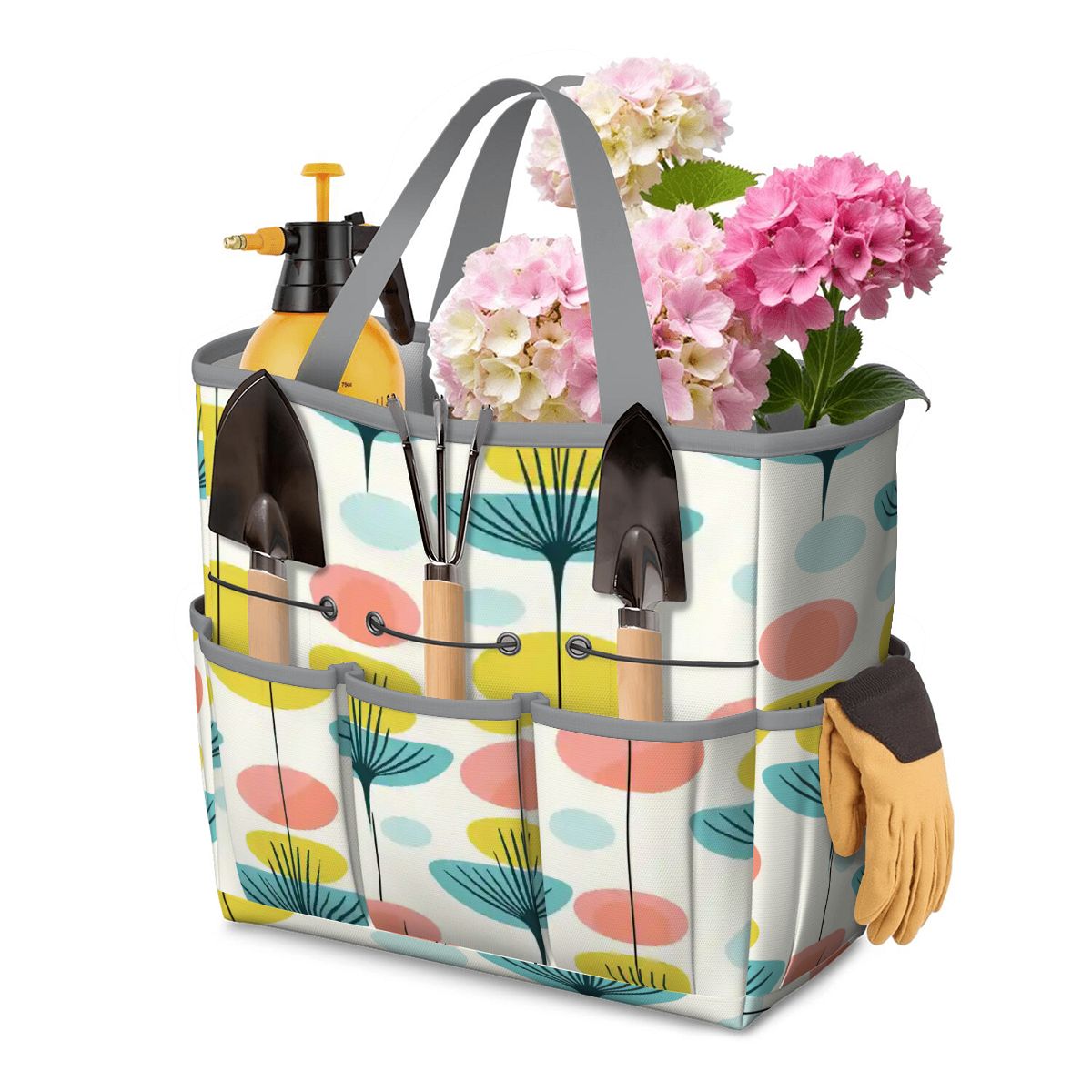 Kate McEnroe New York Scandinavian Modern Abstract Floral Mid Century Garden Tool BagGarden Tool BagcLBYs3sFyJ