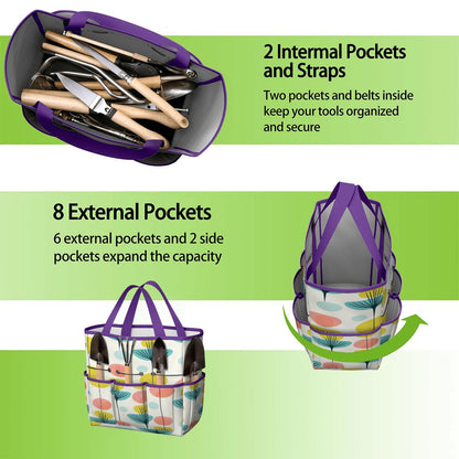 Kate McEnroe New York Scandinavian Modern Abstract Floral Mid Century Garden Tool BagGarden Tool BageOUO4un0lx