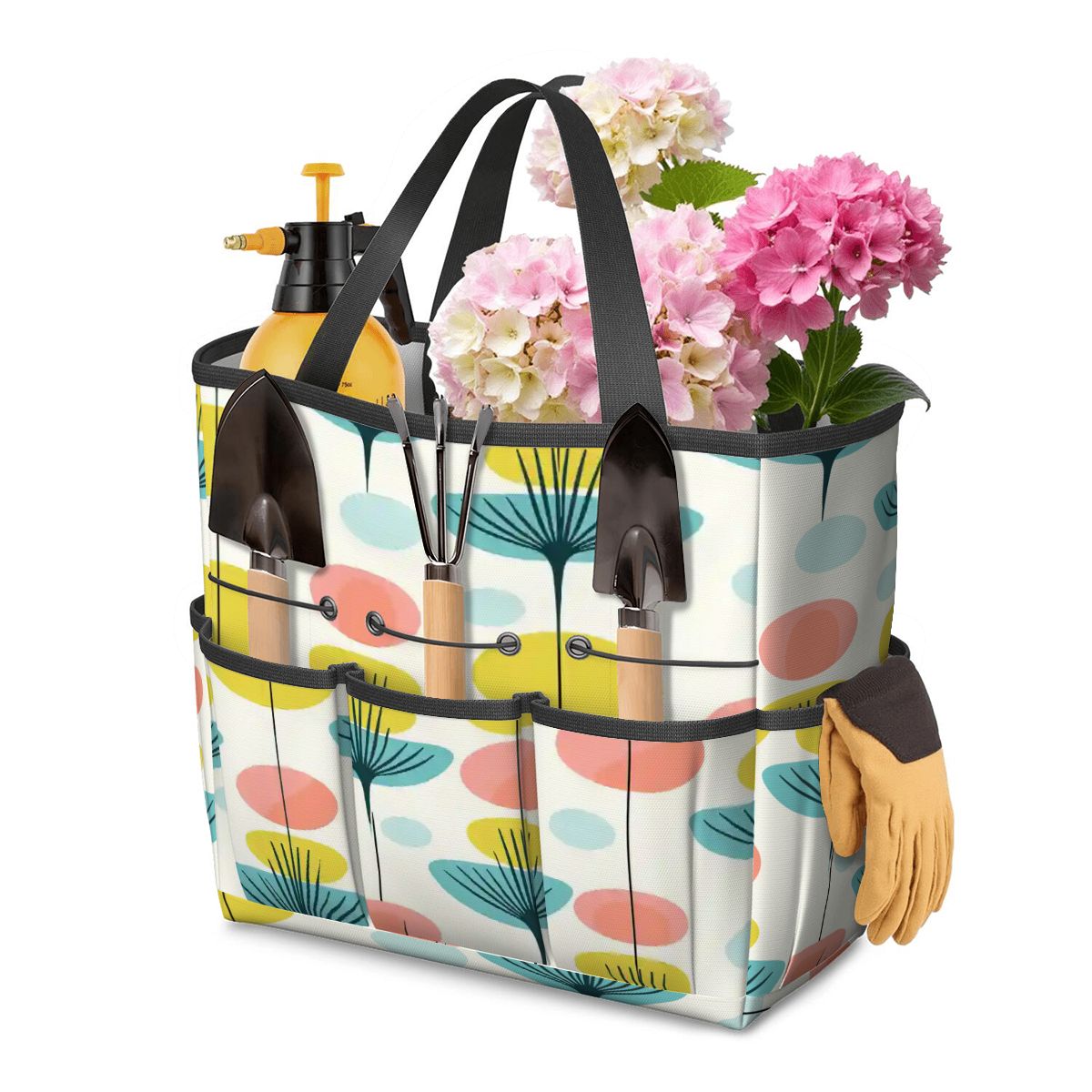 Kate McEnroe New York Scandinavian Modern Abstract Floral Mid Century Garden Tool BagGarden Tool BagfL248CVE9A