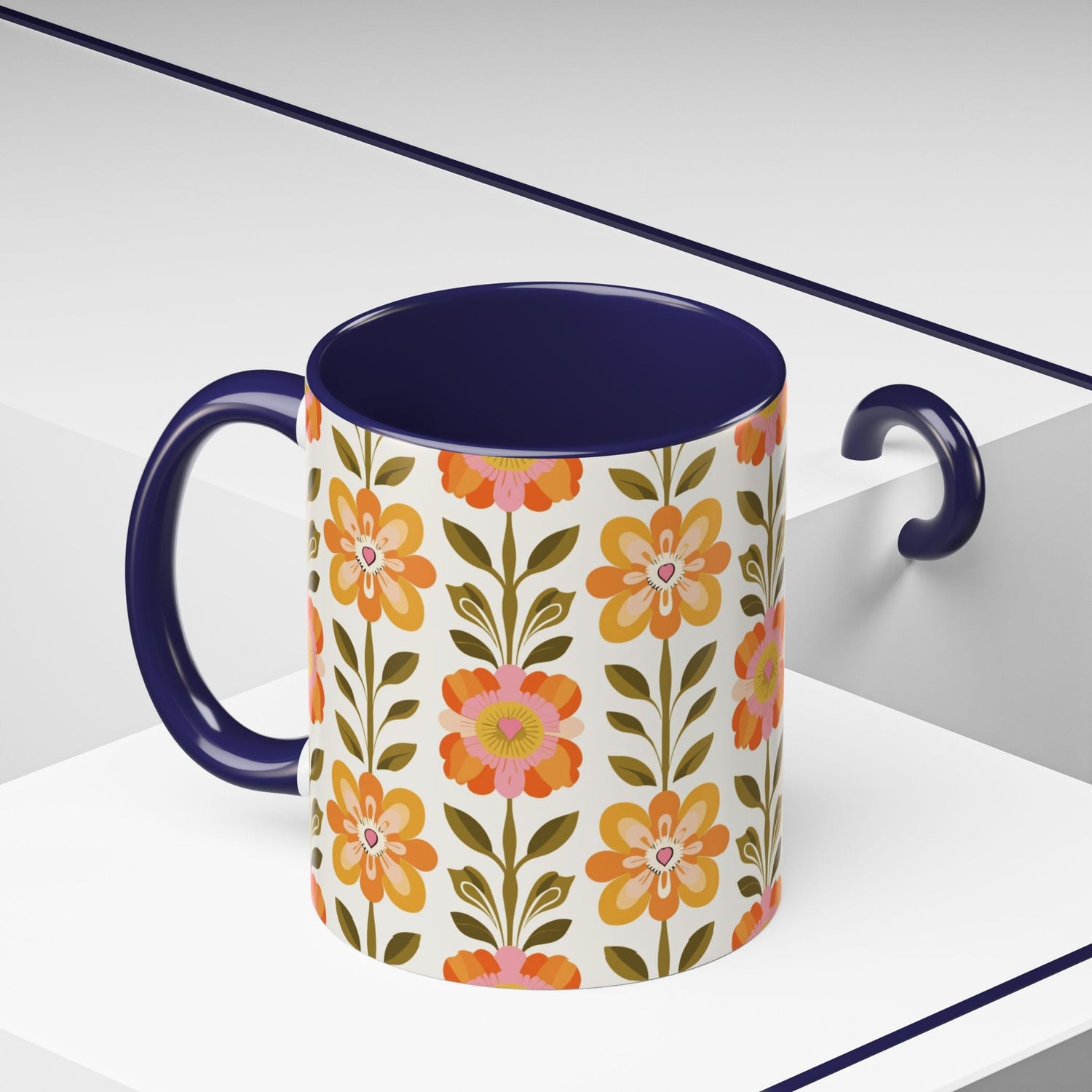Kate McEnroe New York Scandinavian Modern Danish Floral Accent Coffee MugMugs25347840502689117835
