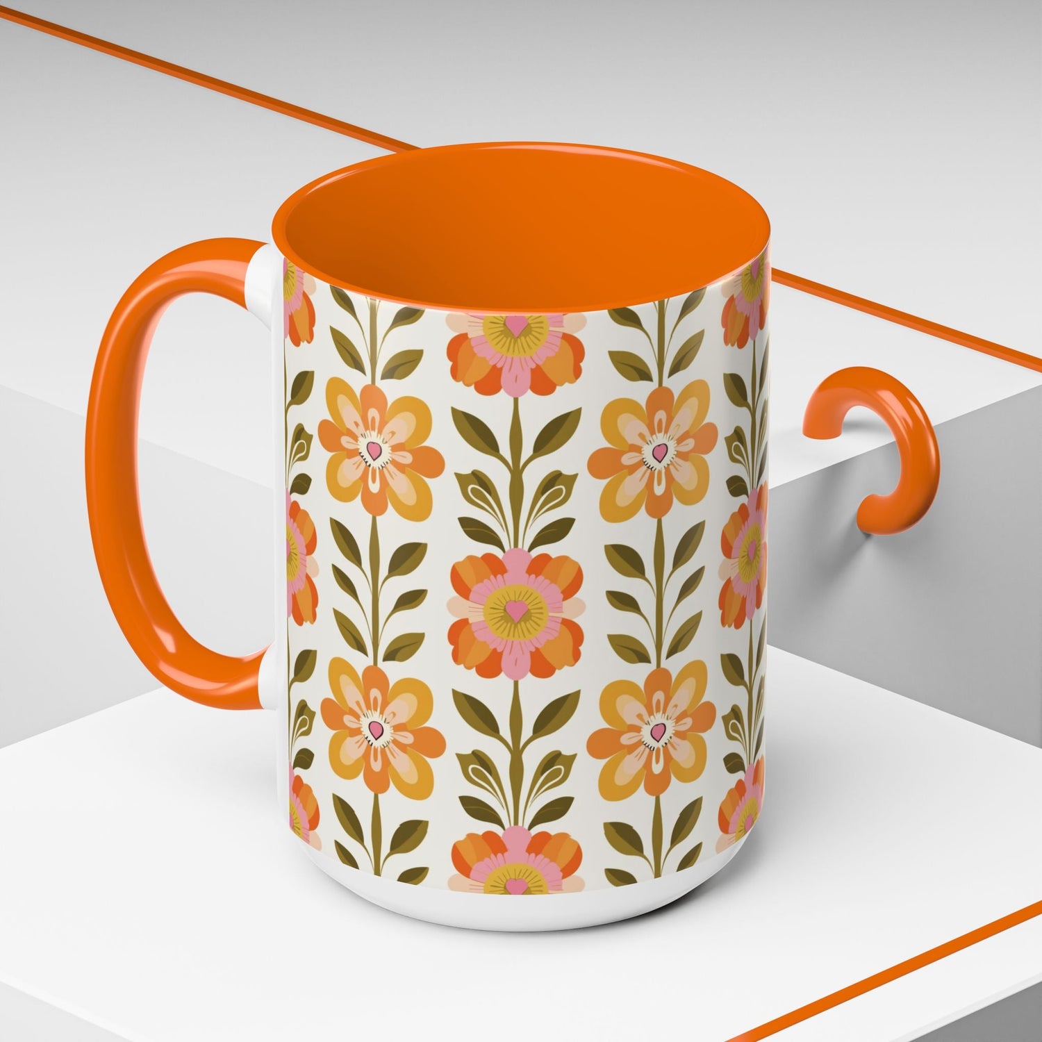 Kate McEnroe New York Scandinavian Modern Danish Floral Accent Coffee MugMugs25347840502689117835