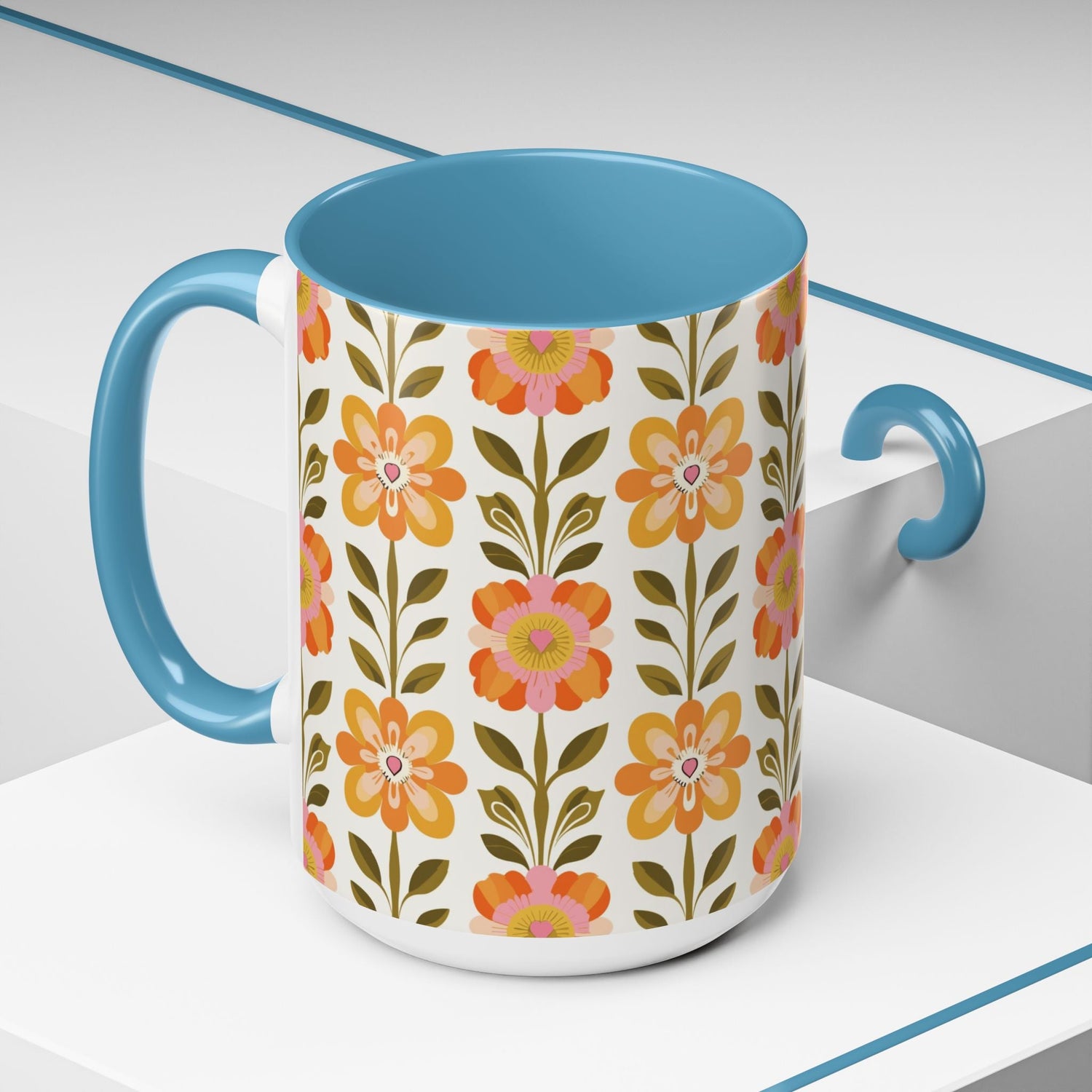 Kate McEnroe New York Scandinavian Modern Danish Floral Accent Coffee MugMugs25347840502689117835
