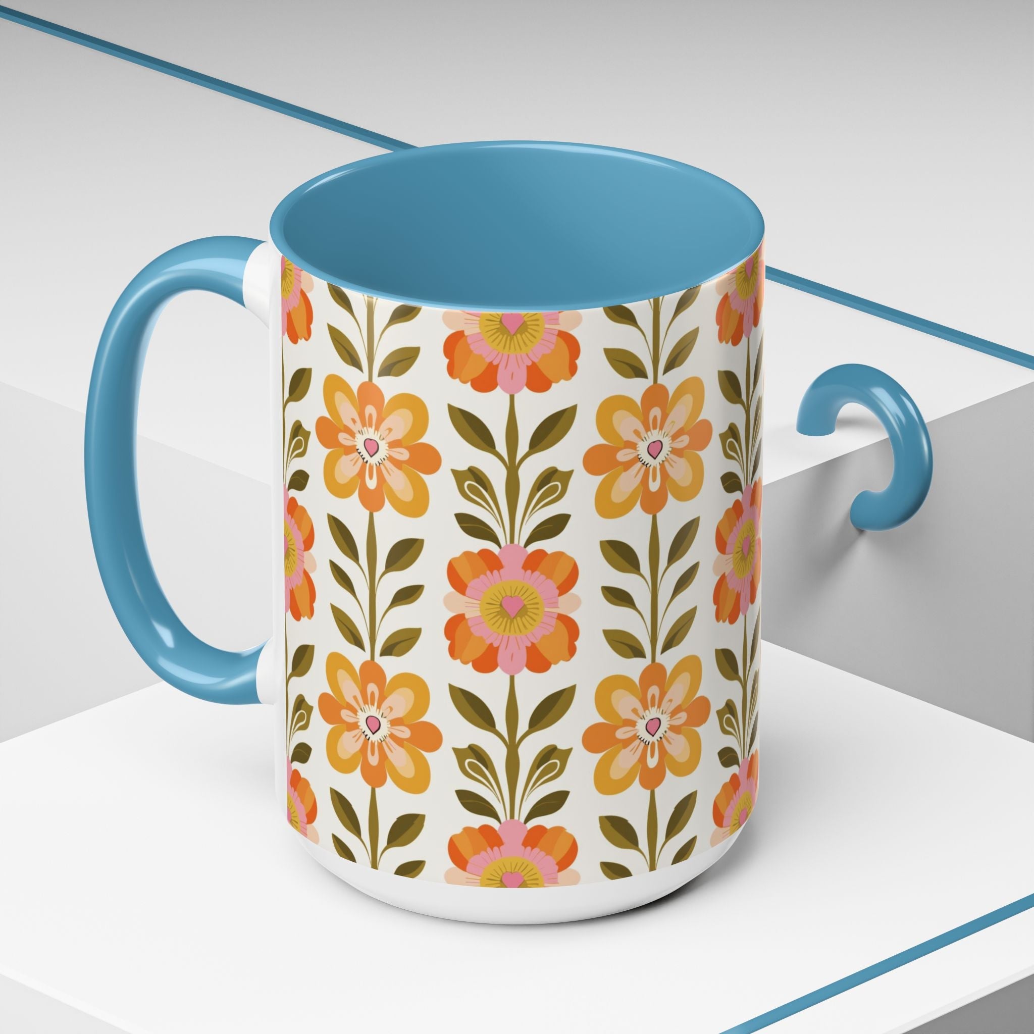 Kate McEnroe New York Scandinavian Modern Danish Floral Accent Coffee MugMugs25347840502689117835