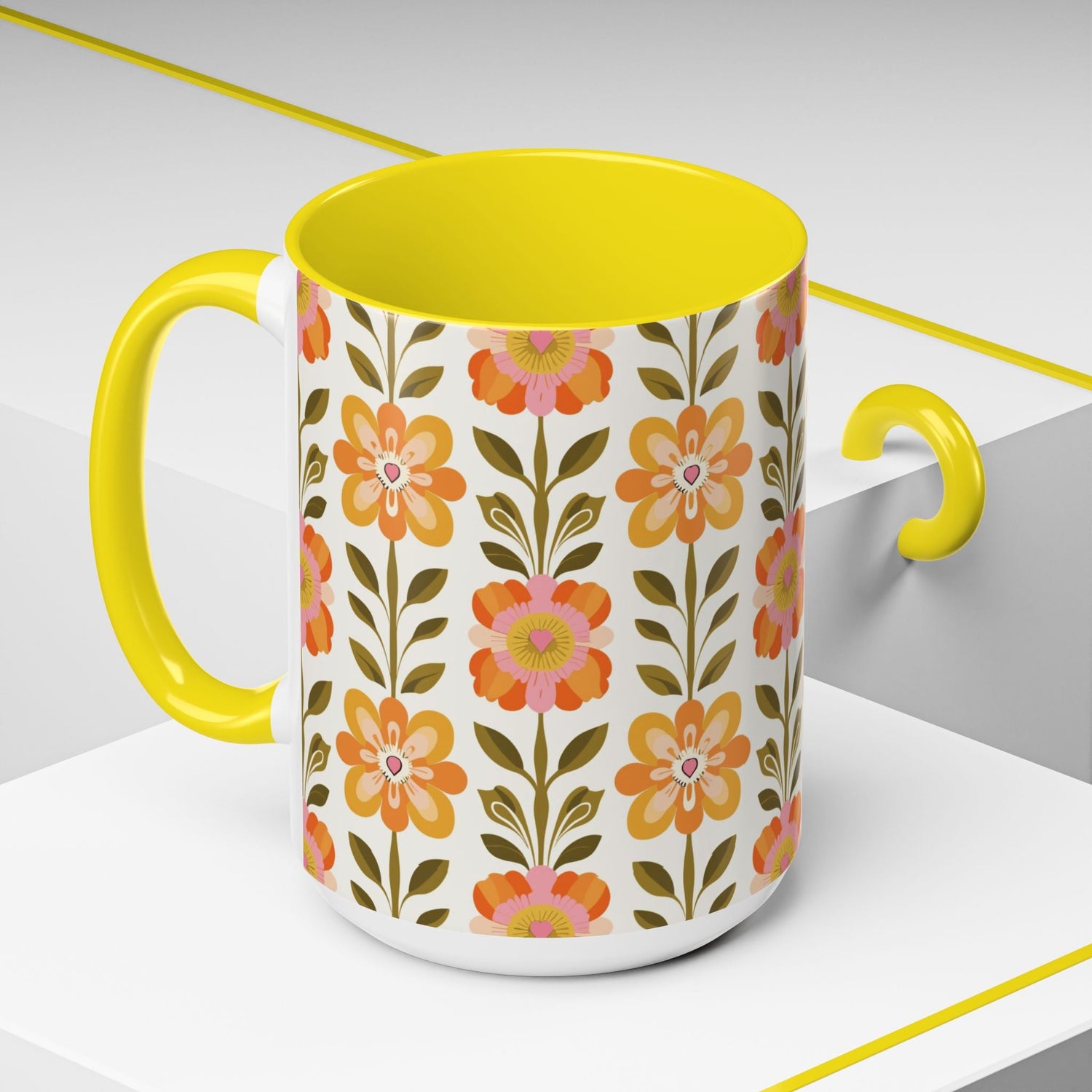 Kate McEnroe New York Scandinavian Modern Danish Floral Accent Coffee MugMugs25347840502689117835