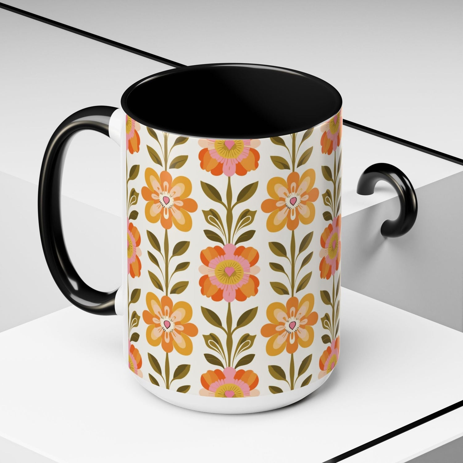 Kate McEnroe New York Scandinavian Modern Danish Floral Accent Coffee MugMugs25347840502689117835